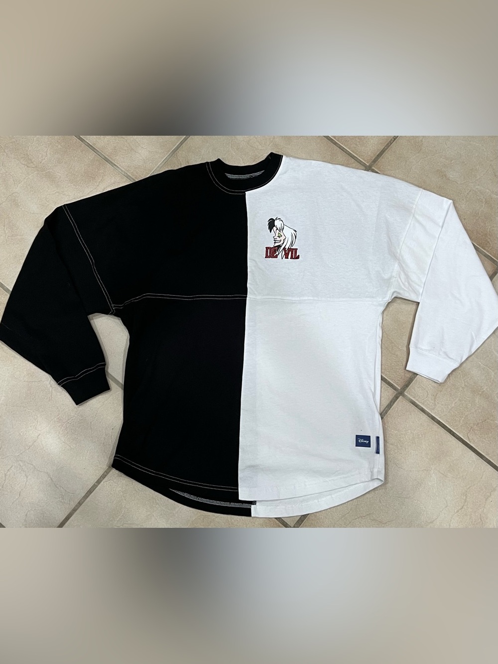 Disney Cruella Black & White Blocked spirit jersey - Picture 2 of 4